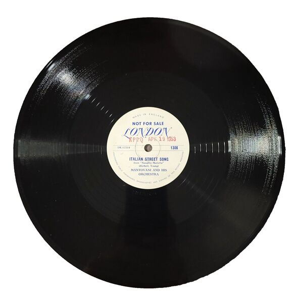 Mantovani Promo 78 Kiss Me Again / Italian Street Song on London 1308 E+ - Picture 4 of 4